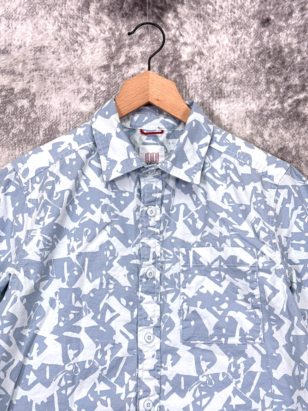 TOPO Designs Desert Shirt Small Mens Abstract Geometric Organic Cotton Canvas
